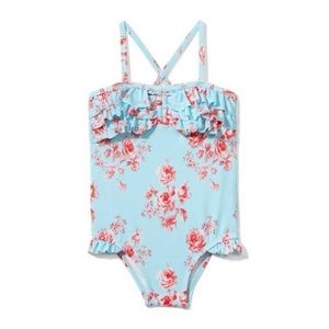 FLORAL RUFFLE SWIMSUIT